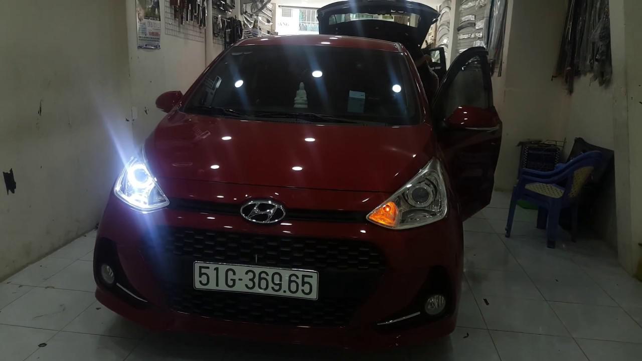 Độ đèn cho xe Huyndai Grand I10 tại Việt Anh Auto, tăng sáng vượt trội