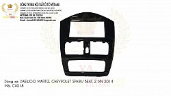 MẶT DƯỠNG THEO XE DAEWO MARTIZ, CHEVROLET SPARK /BEAT, 2 DIN 2014
