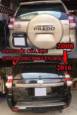 Nâng đời cửa hậu cho Prado 2008 lên 2016